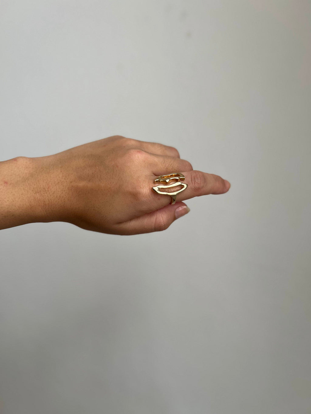 Anel Folheado a Ouro 18K Regulável