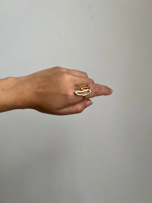 Anel Folheado a Ouro 18K Regulável