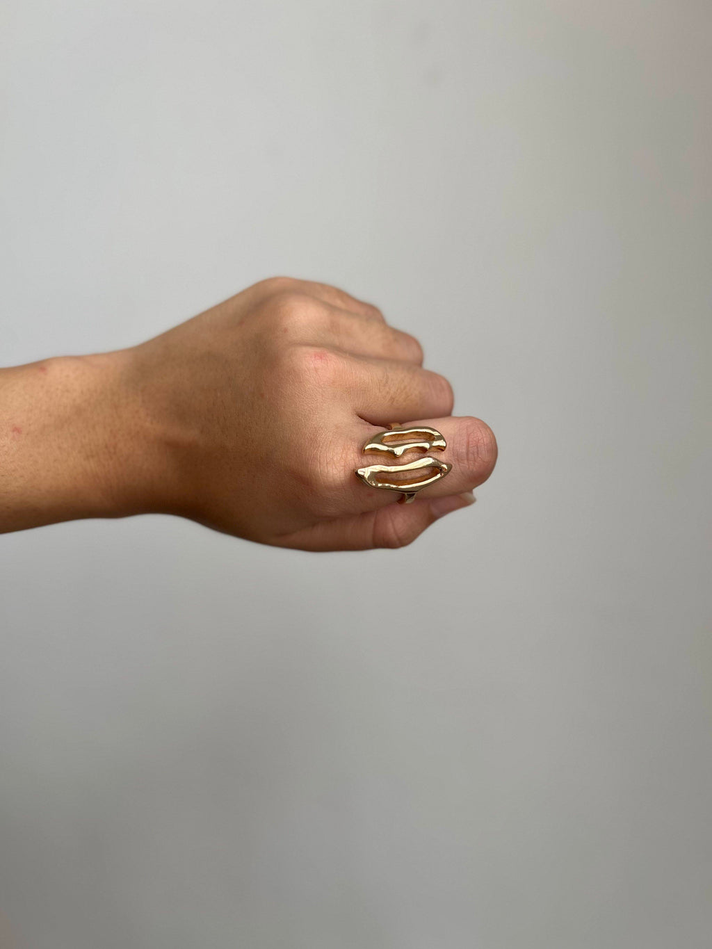 Anel Folheado a Ouro 18K Regulável