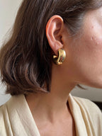 Argola Folheada a Ouro 18K Bold