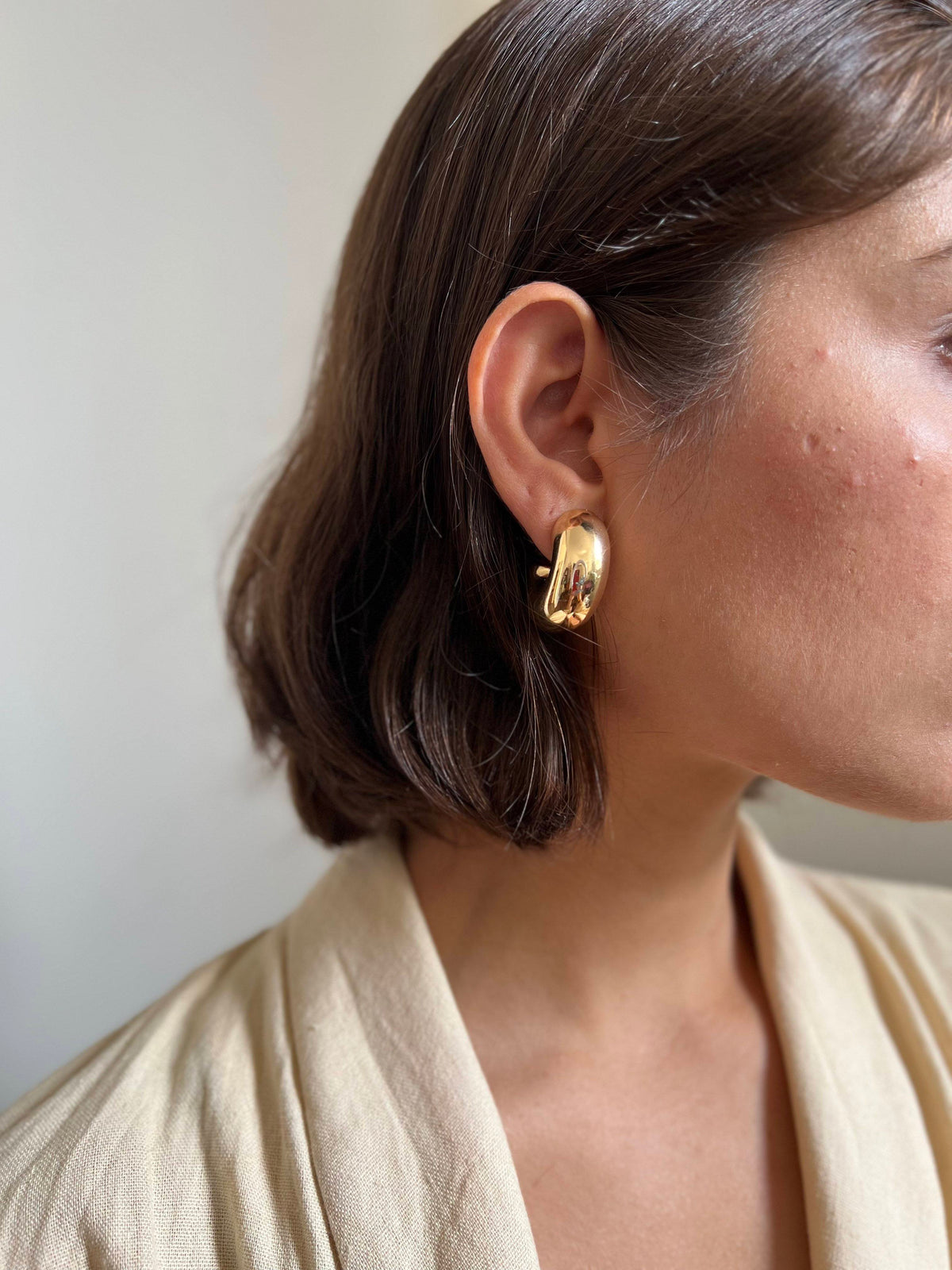 Argola Folheada a Ouro 18K Bold