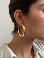Argola Folheada a Ouro 18K Tubo Liso G