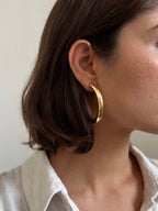 Argola Folheada a Ouro 18K Tubo Liso G