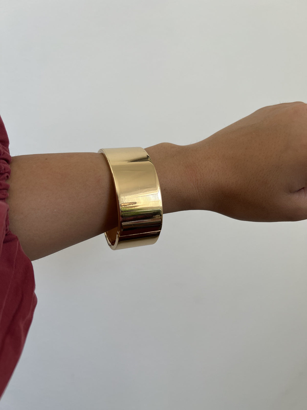 Bracelete Folheado a Ouro 18K Largo Liso