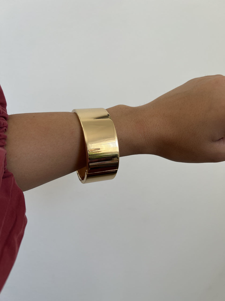 Bracelete Folheado a Ouro 18K Largo Liso