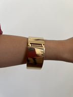 Bracelete Folheado a Ouro 18K Largo Liso