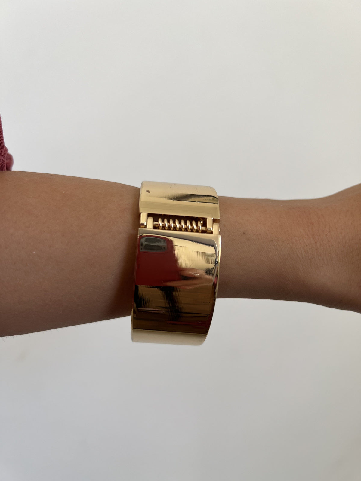 Bracelete Folheado a Ouro 18K Largo Liso