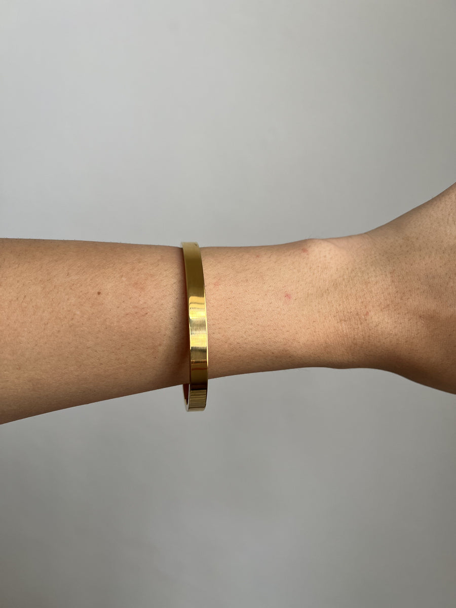 Bracelete Dourado Liso