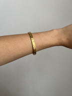 Bracelete Dourado Texturizado