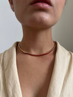 Choker Folheado a Ouro 18K Zircônia Vermelha