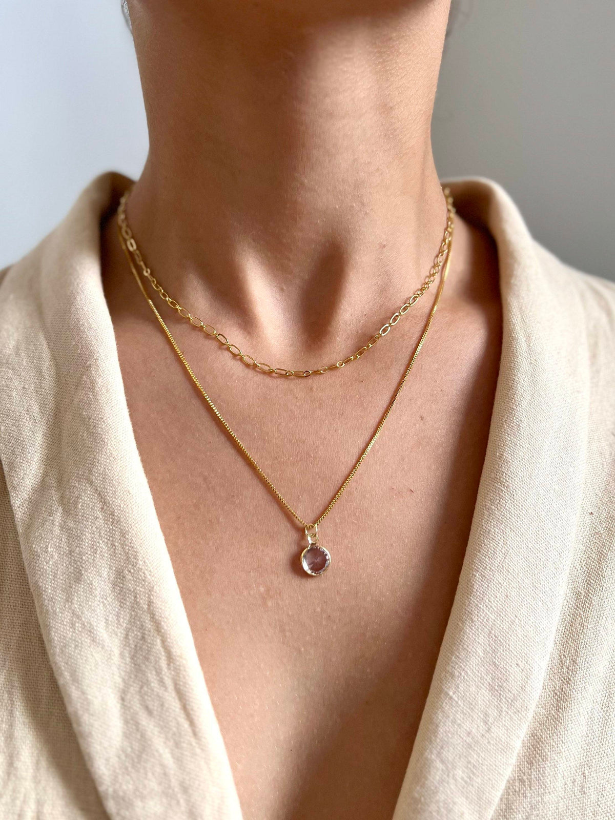 Colar Folheado a Ouro 18K Duplo Detalhado