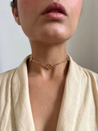 Choker Inspiração Virgínia 3 Trevos Folheado a Ouro 18K