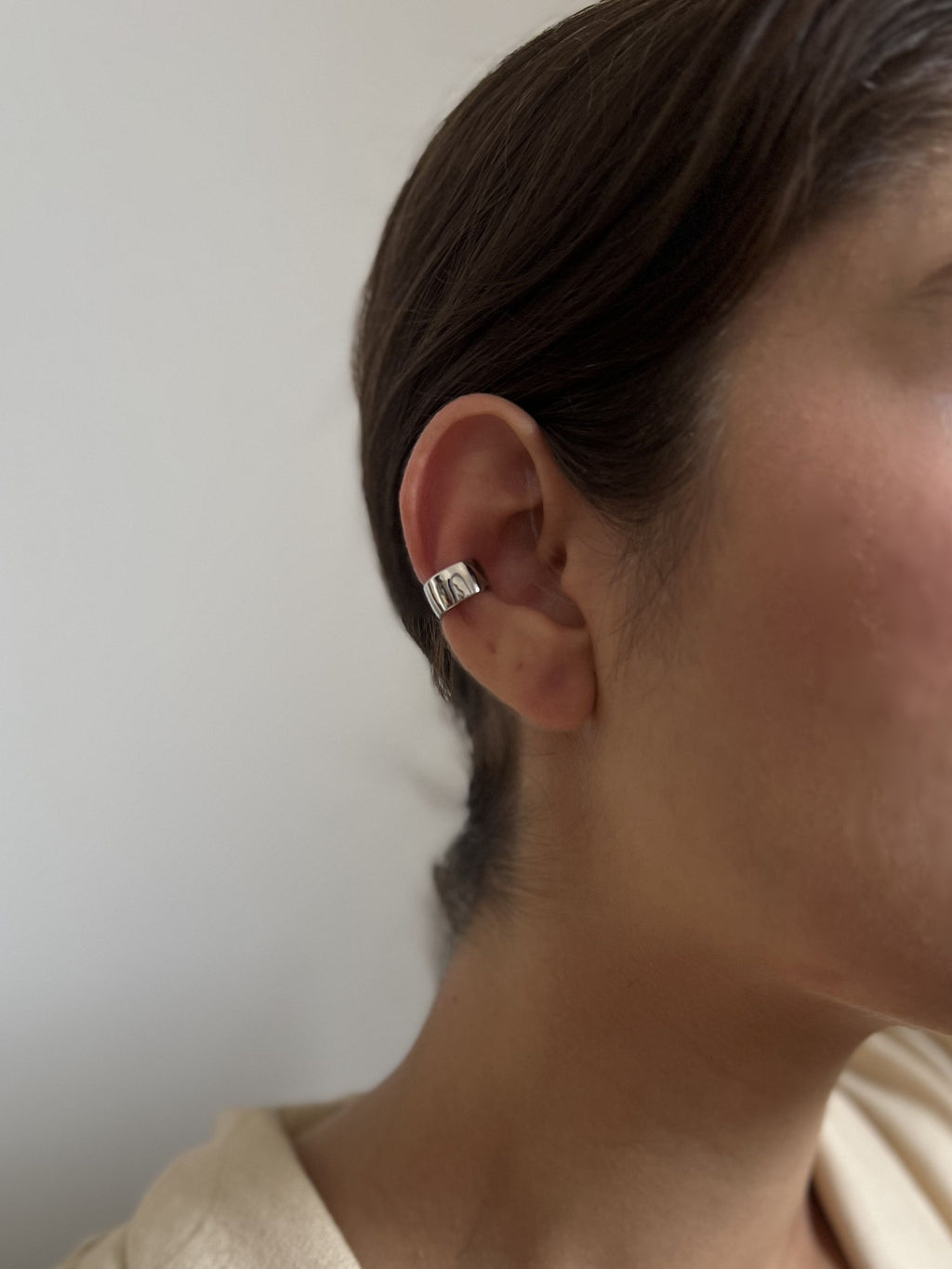 Piercing Fake Folheado a Prata Liso