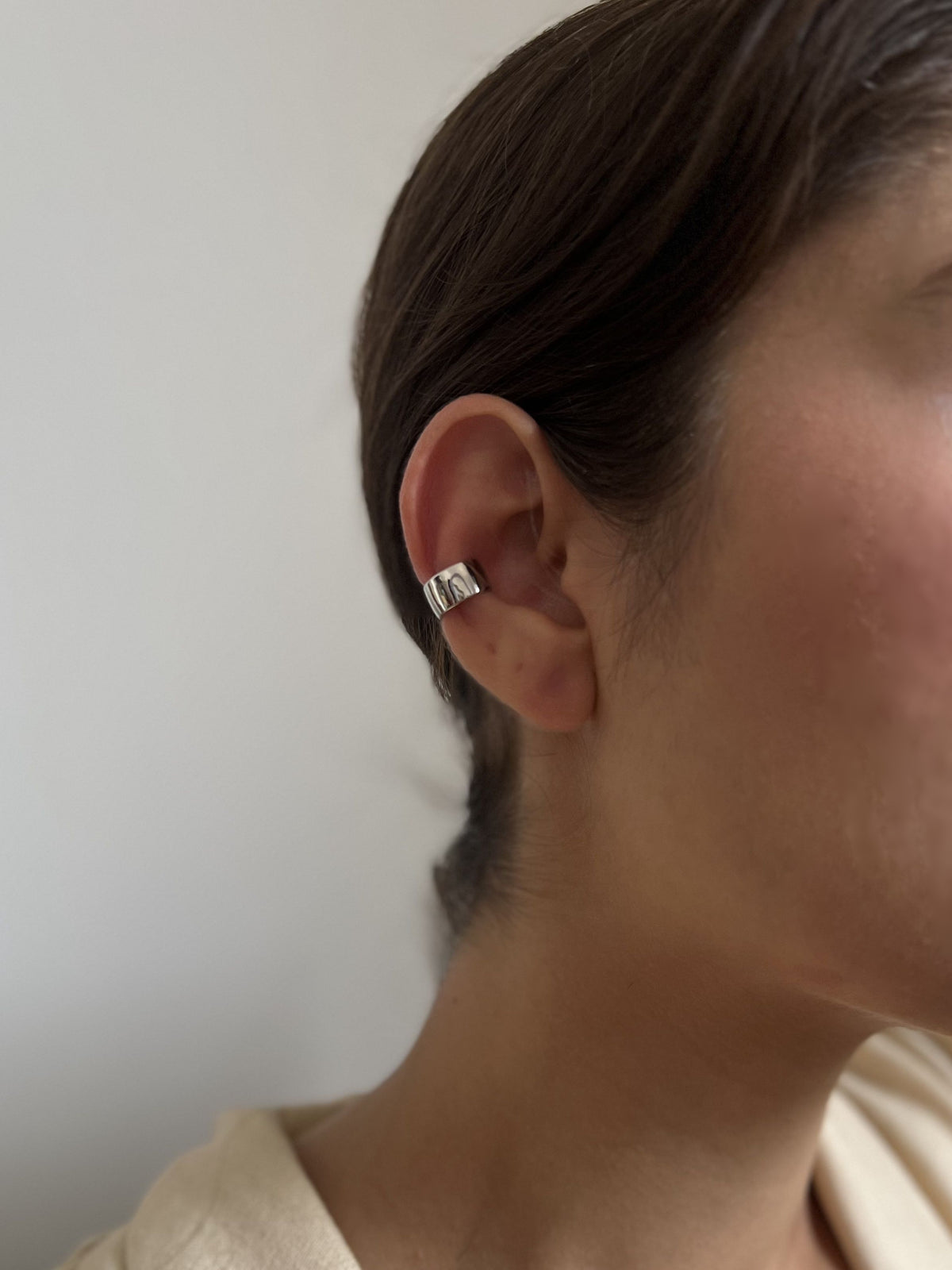 Piercing Fake Folheado a Prata Liso