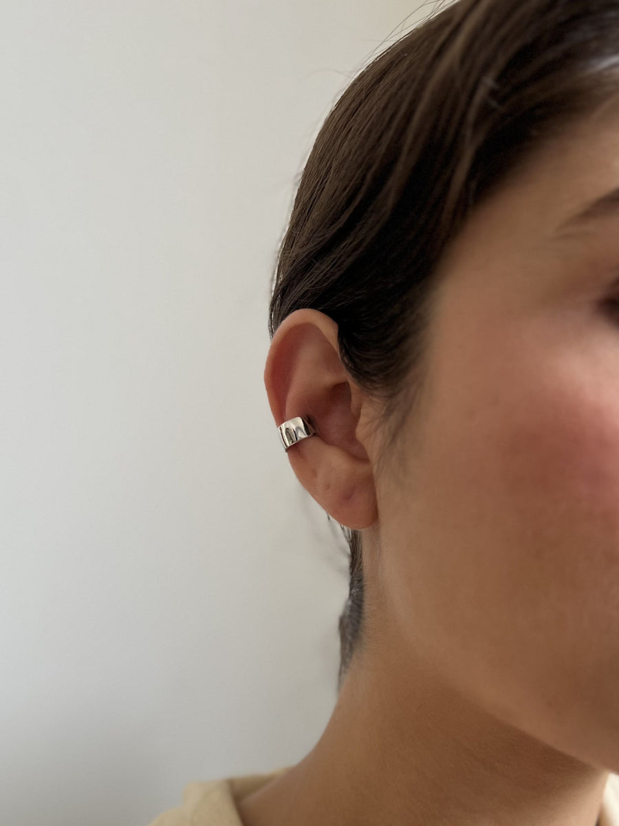 Piercing Fake Folheado a Prata Liso