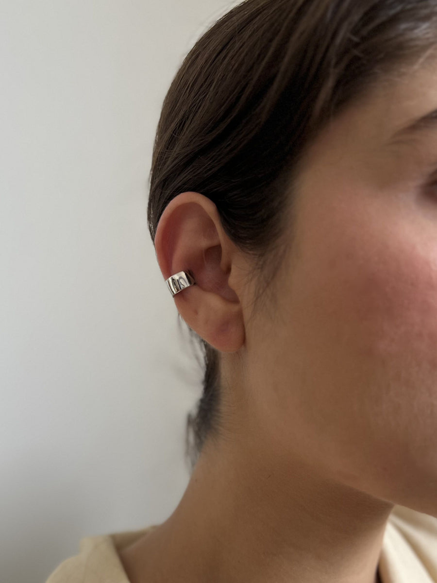 Piercing Fake Folheado a Prata Liso