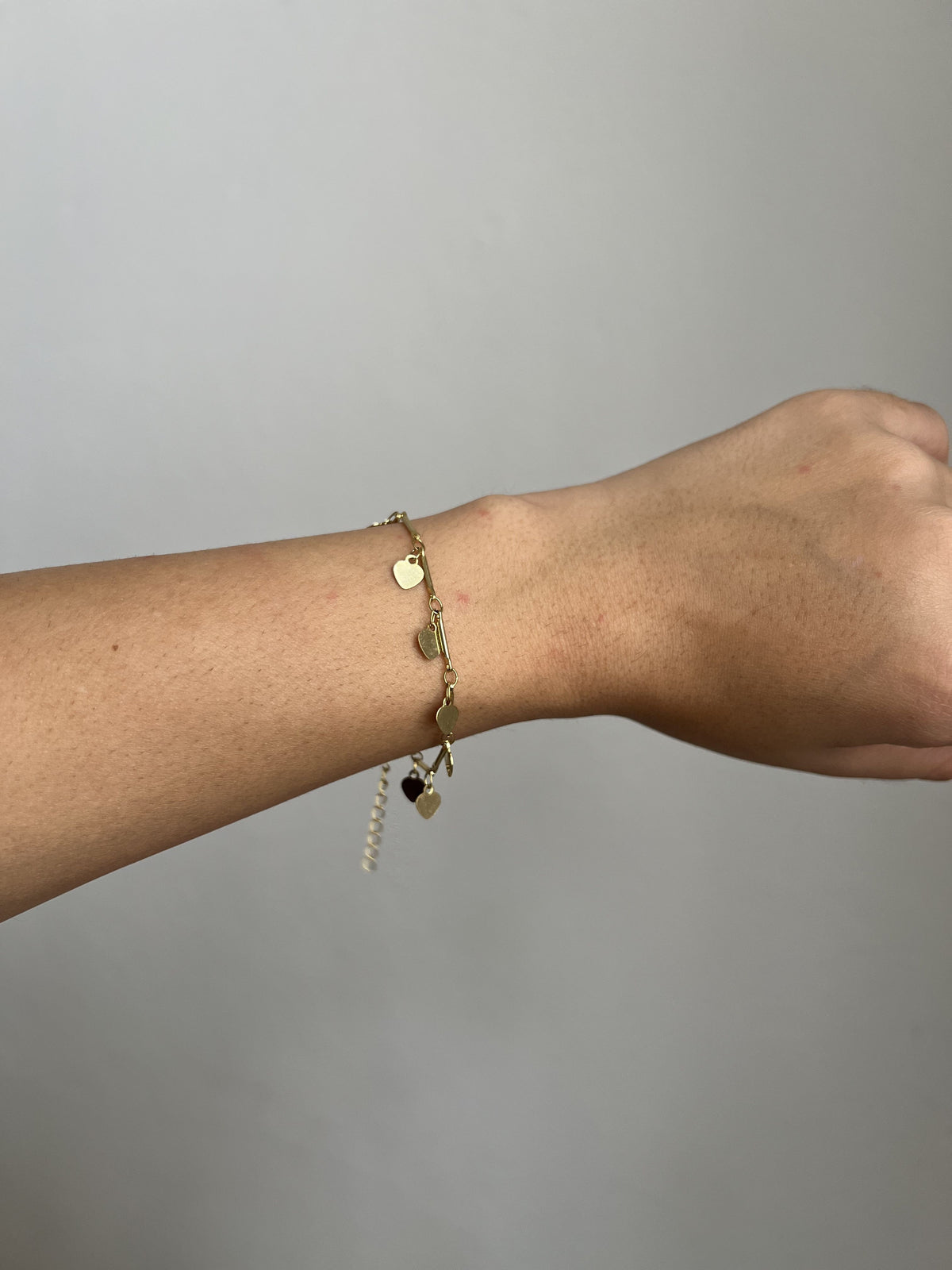 Pulseira Folheada a Ouro 18K Coração