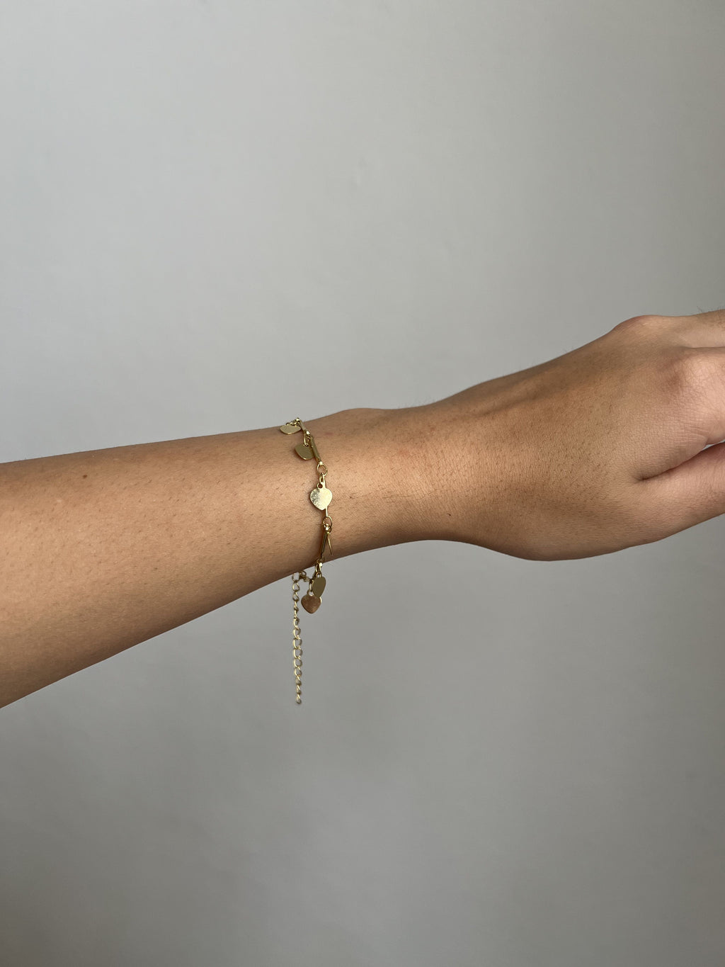 Pulseira Folheada a Ouro 18K Coração