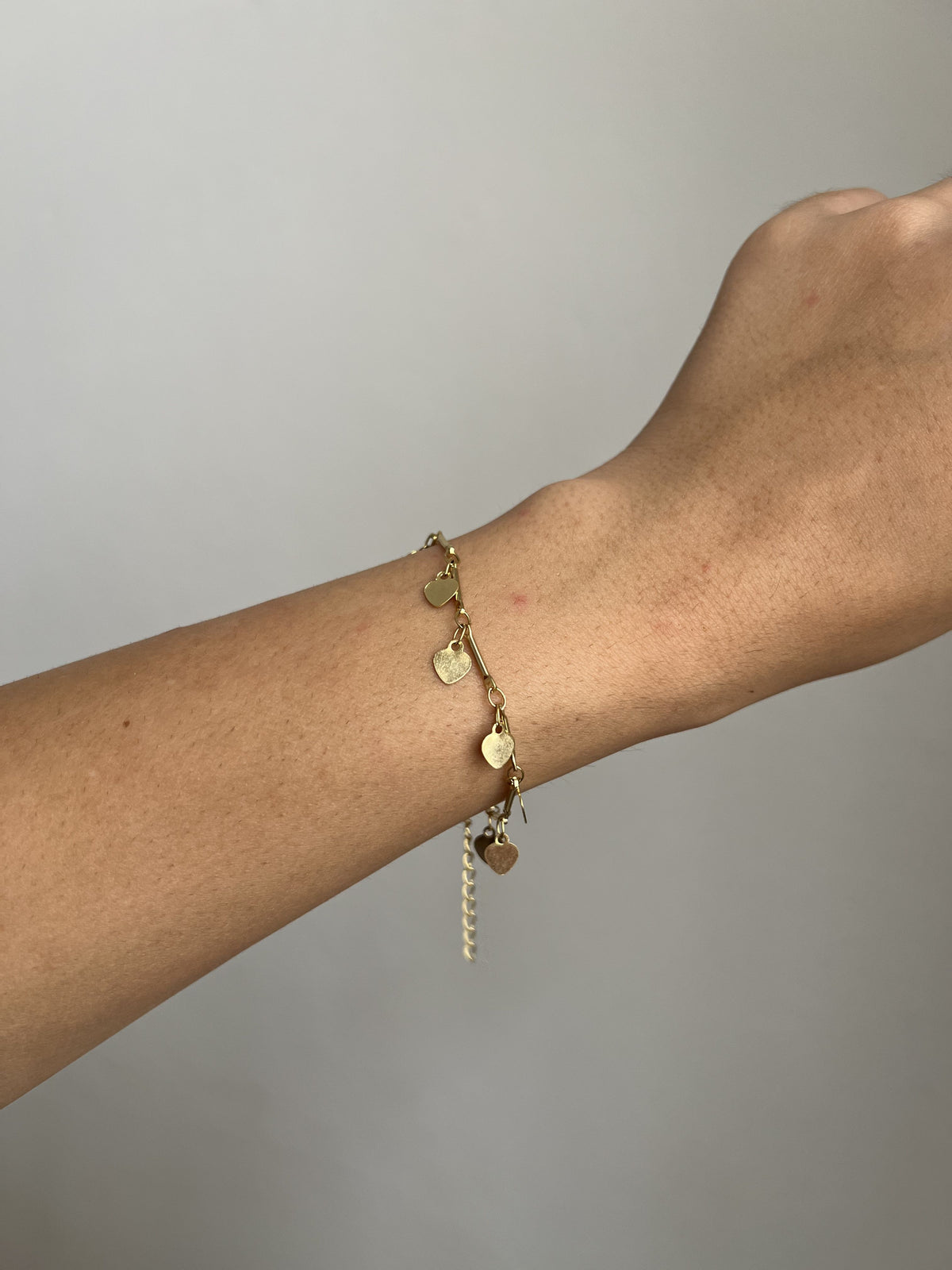 Pulseira Folheada a Ouro 18K Coração