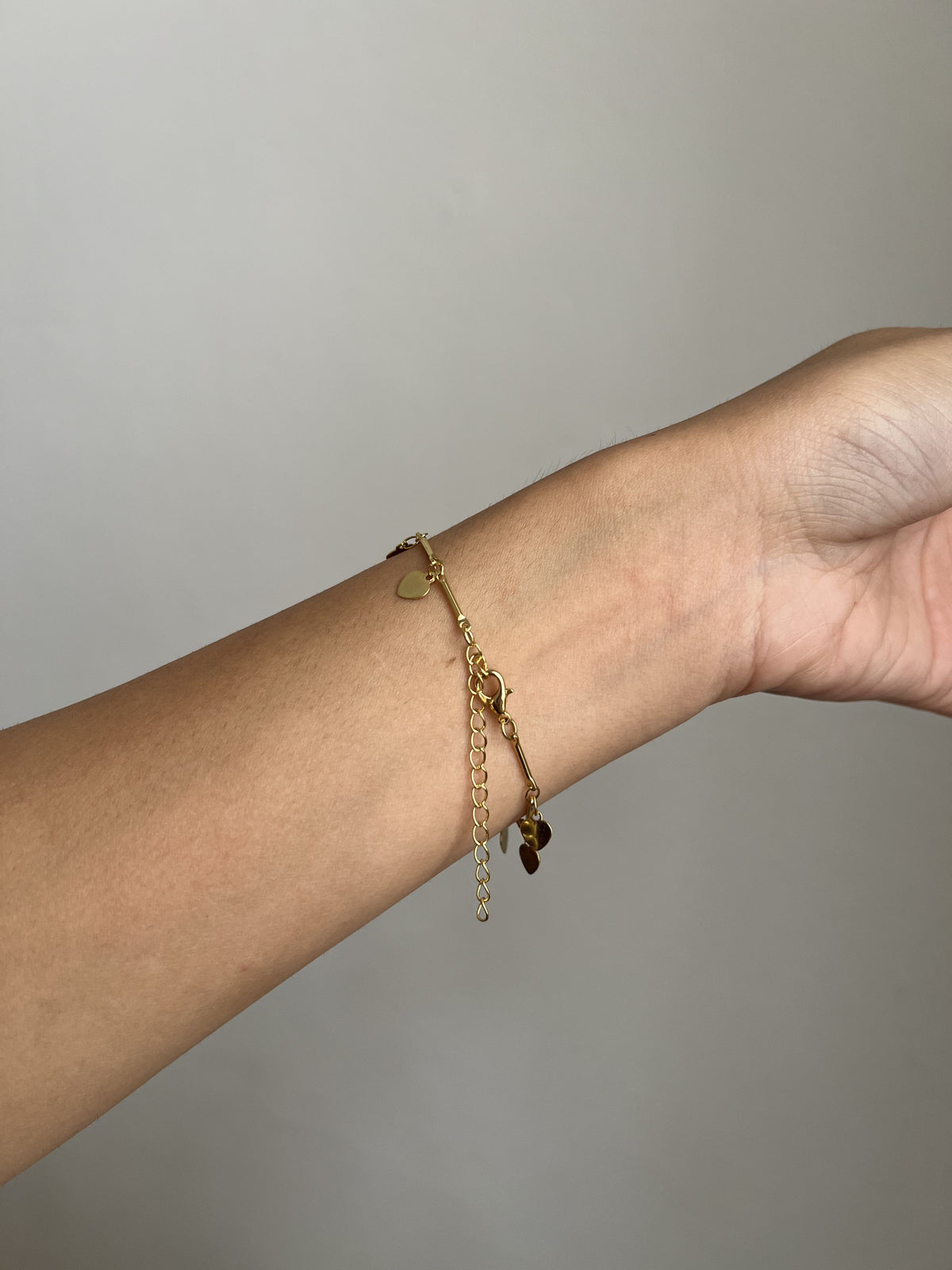 Pulseira Folheada a Ouro 18K Coração